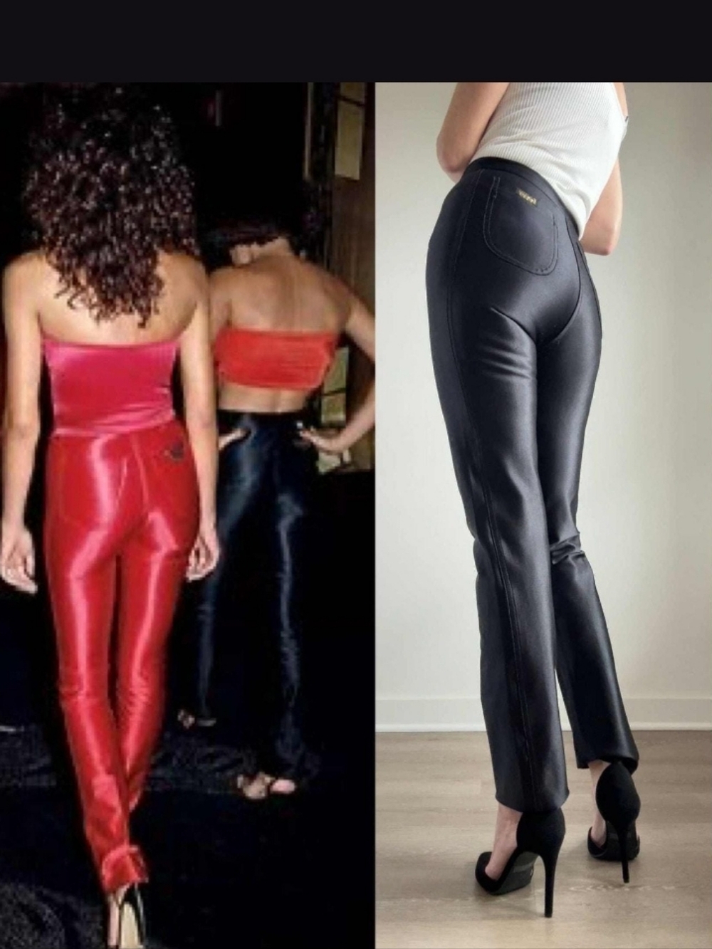 Vintage 80's - Frederick's of Hollywood Black Lycra/Spandex Pants, 5/6